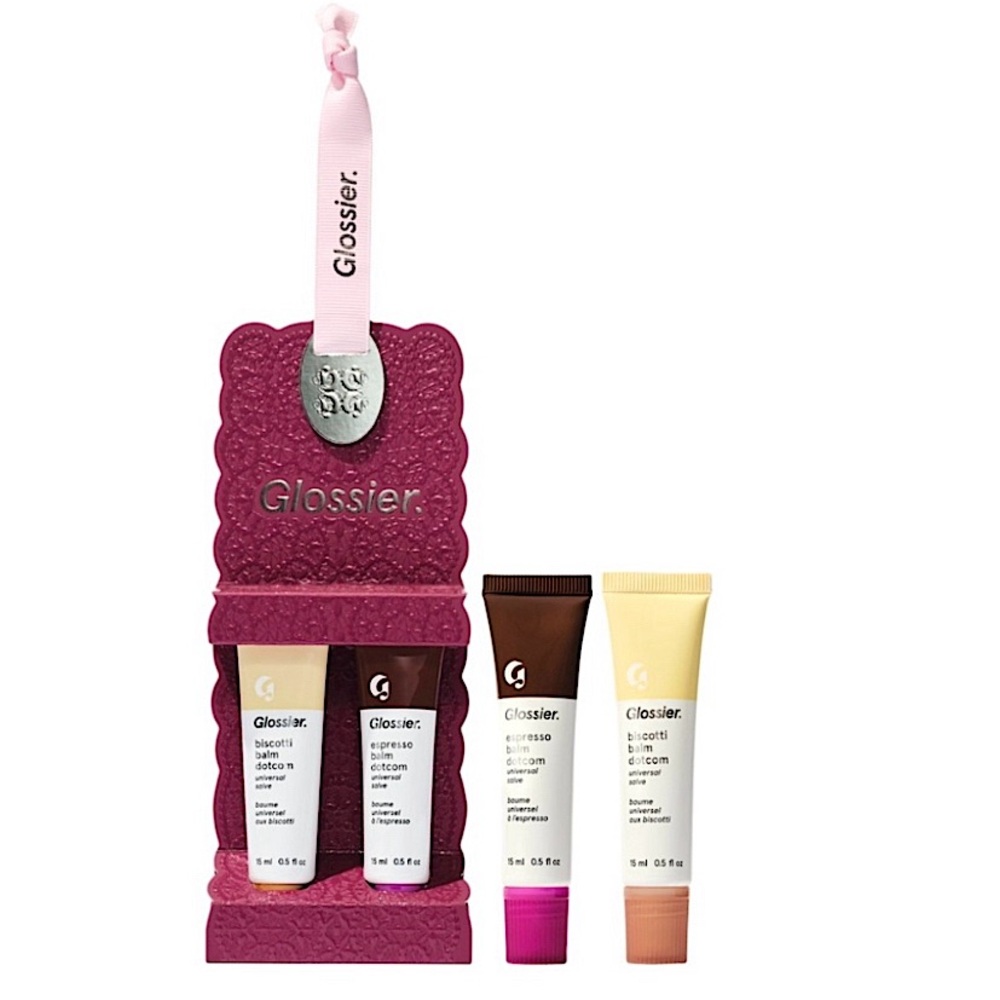 NIB Limited Edition Glossier Balm Dotcom Holiday Bundle - Espressos & Biscotti